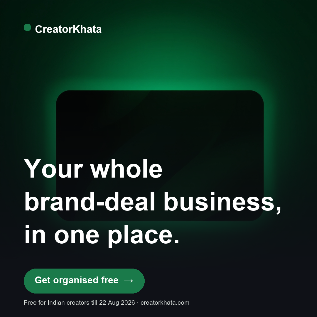 Your whole brand-deal business, in one place.